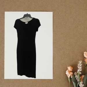 See You Monday Women's Midi Black Dress